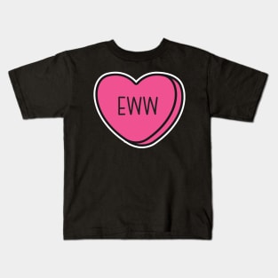 Anti-Valentine, ew valentines conversation heart, rude valentines, anti valentine, eww valentines, ew valentines Kids T-Shirt